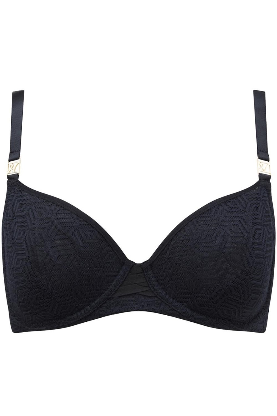 Bras Nudea | Sheer Deco Balcony Bra Black