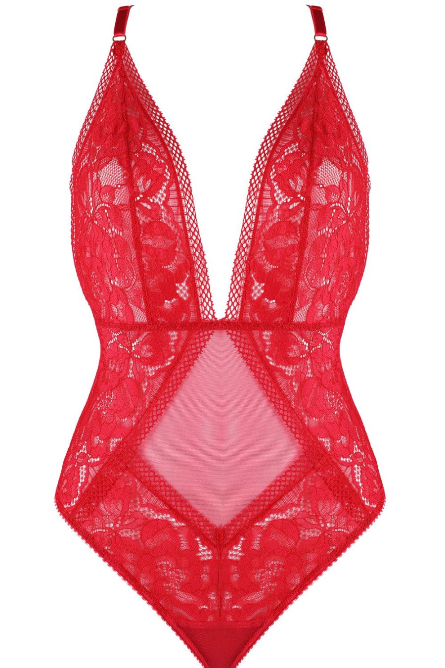 Lingerie Jolidon Bodysuits & Playsuits | Rock Dj Thong Bodysuit, Size Xl (Uk 14) Red