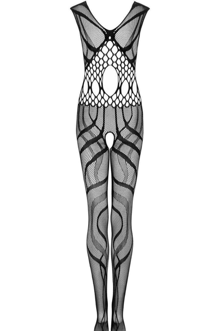 Lingerie Obsessive Crotchless Lingerie | G328 Bodystocking Black