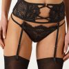 Lingerie Atelier Amour Waist Cinchers | Madame Reve Suspender Belt Black