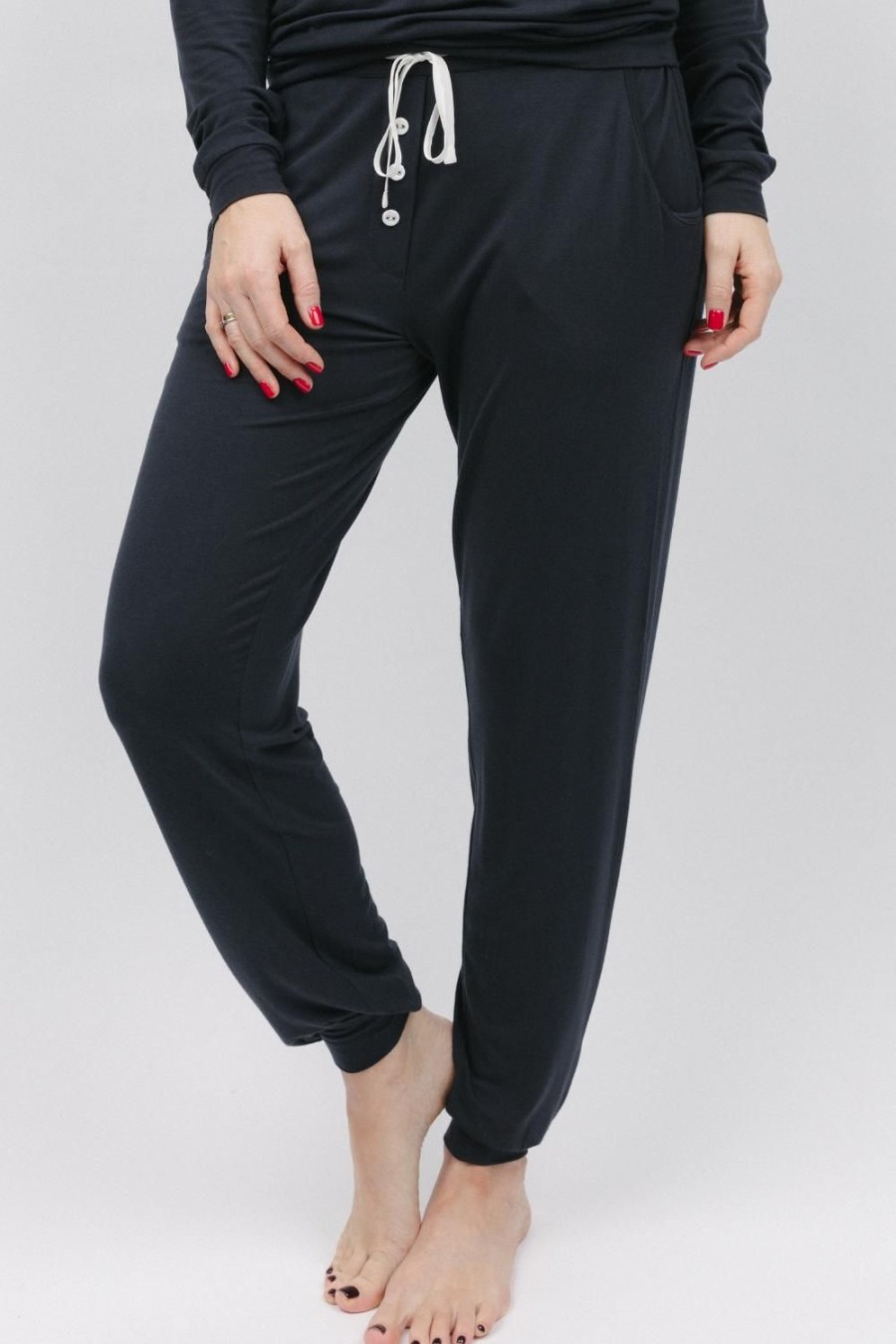 Nightwear Cyberjammies | Nicole Jersey Pants Charcoal