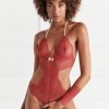 Lingerie Bracli Pearl Thong Bodysuits | Sydney Single Pearl Body Red