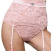 Lingerie Prelude Waist Cinchers | Marlene Suspender With Swarovski Crystals Pink