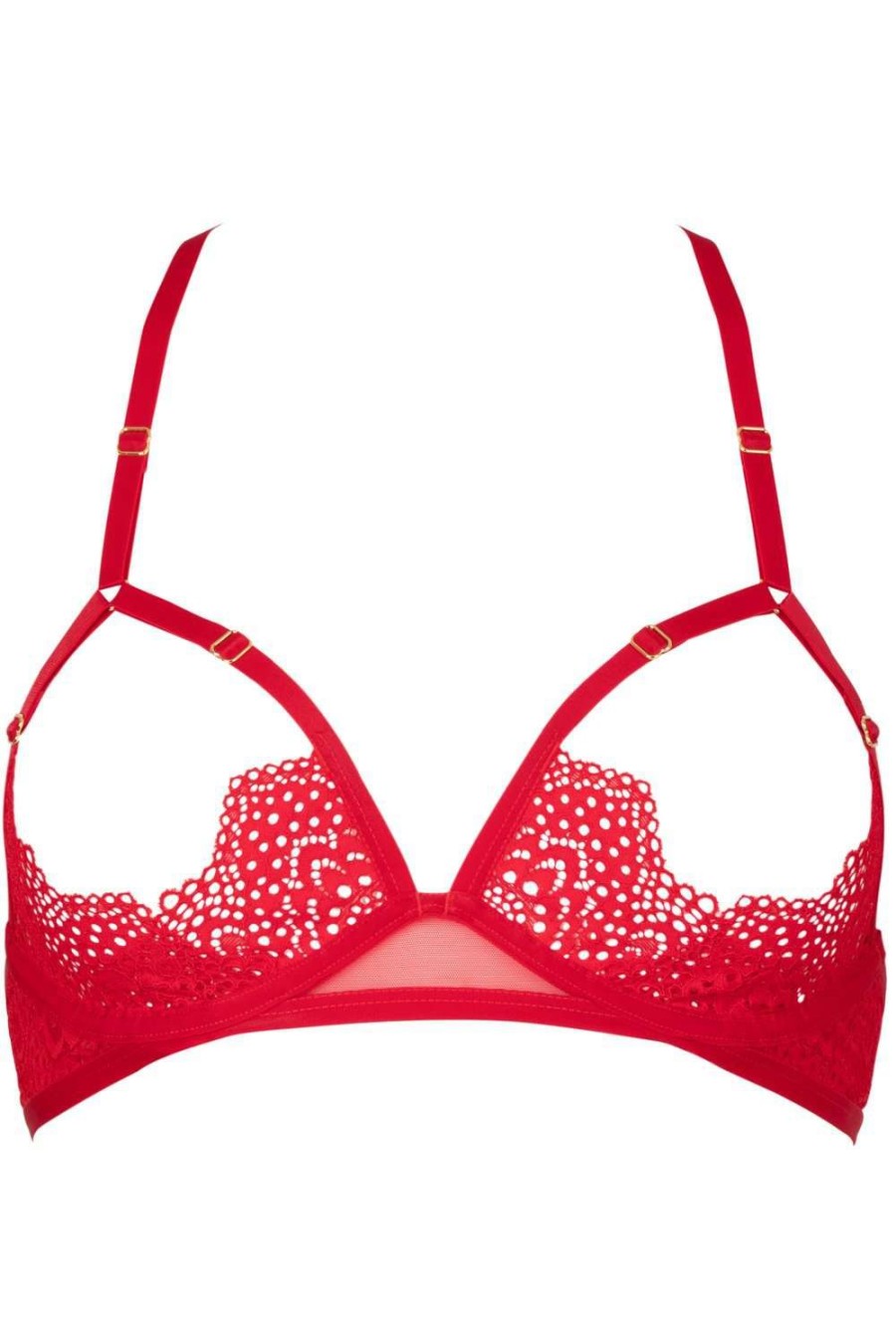 Bras Atelier Amour | Nommee Desir Open Underwi Bra Red