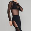 Lingerie Maison Close Skirts | Le Vestiaire Stretch Jersey & Tulle Suspender Pencil Skirt Black